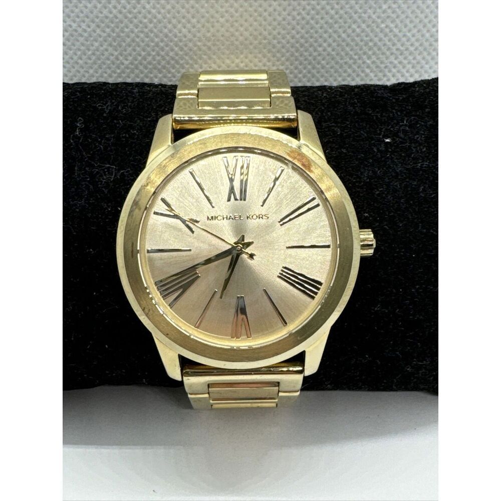 Michael Kors Hartman MK3490 Women Gold Stainless Steel Analog Dial Watch JNA799